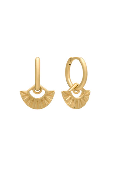 Rachel Jackson Deco Fan Hoop Earrings UZE03GP