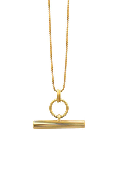 Rachel Jackson Gold T-Bar Necklace TBN3CGP