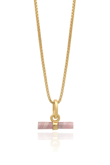 Rachel Jackson Mini Rose T-Bar Necklace TBN24RHGP