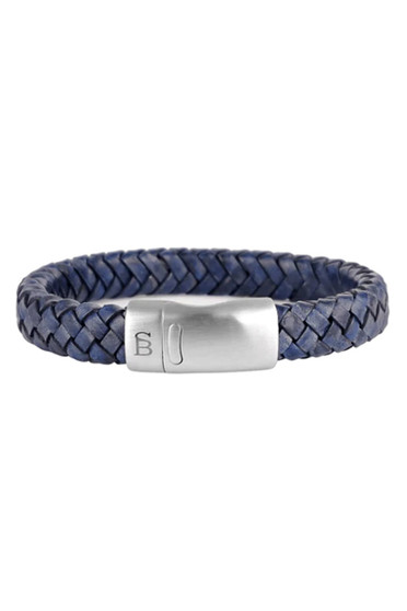 Steel & Barnett Cornall Marine 10mm sturdy braided leather bracelet LBC/010