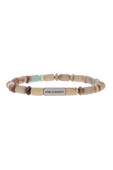 Steel & Barnett Colourful Cal Aqua Terra Stone Stretch Bead Bracelet SBCC/001 