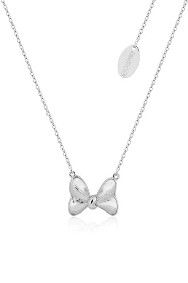 Precious Metal Minnie Mouse Bow Necklace