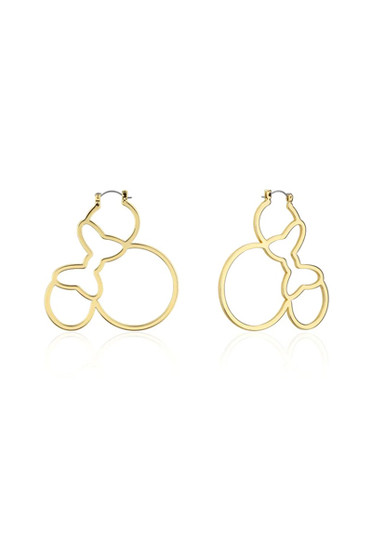 Minnie Mouse Outline Hoop Earrings