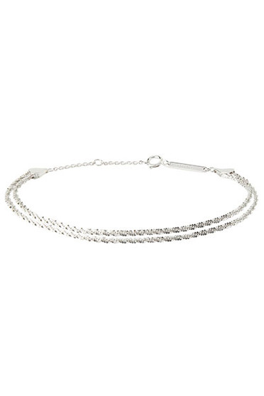 PDPAOLA Double Sparkle Silver Chain Bracelet PU02-802-U