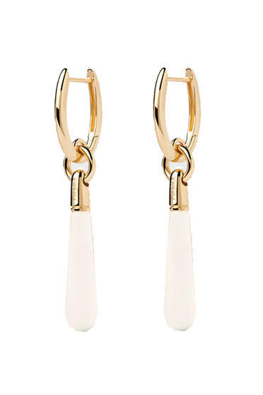 PDPAOLA Rock Crystal Large Jupiter Hoop Earrings PG01-328-U