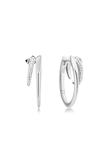 Ania Haie Silver Sparkle Double Hoop Earrings E053-10H