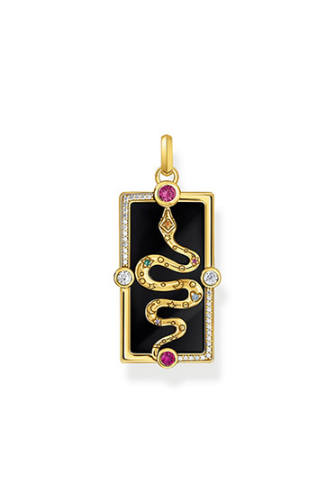 Thomas Sabo Gold Cosmic Pendant With Snake And Stones TPE958Y