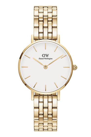 Daniel Wellington Petite 28 5-Link Gold & White Watch DW00100614 Daniel Wellington Petite 28 5-Link Gold & White Watch DW00100614