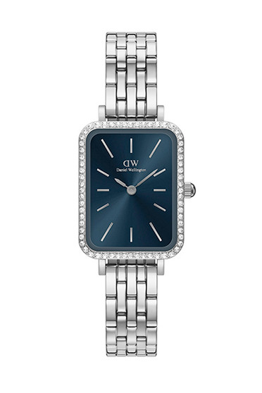 Daniel Wellington Quadro 20x26 Bezel 5-Link Arctic Sunray Silver Watch DW00100670