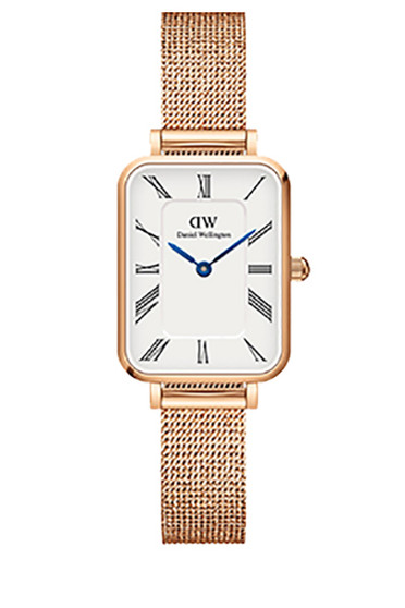 Daniel Wellington Quadro Roman Numerals 20x26 Melrose RG White Watch DW00100687