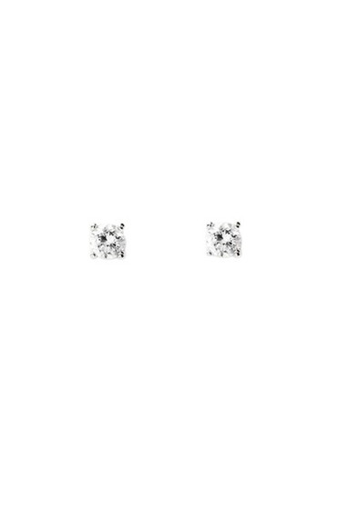PDPAOLA Diamonds and White Gold Solitaire Studs