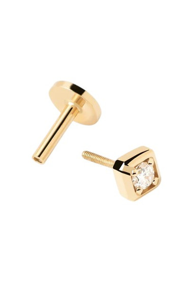 PDPAOLA Diamond and gold Ava Single Earring
