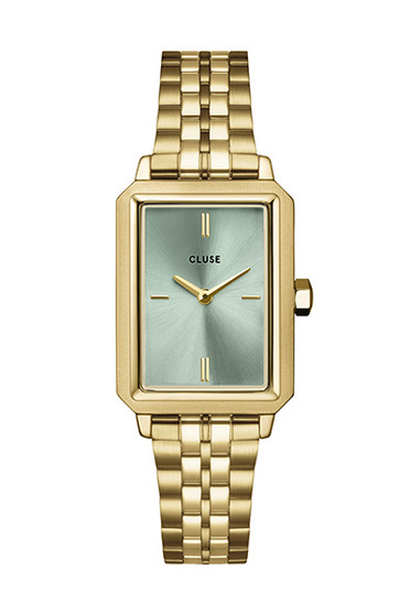 Cluse Fluette Sage Green/Gold Link CW11514