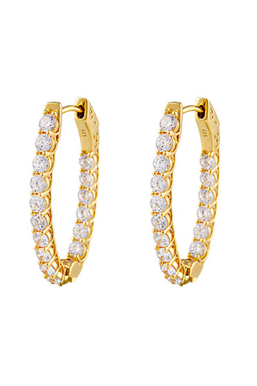 Bianc Large Halo Earrings Gold 10100711