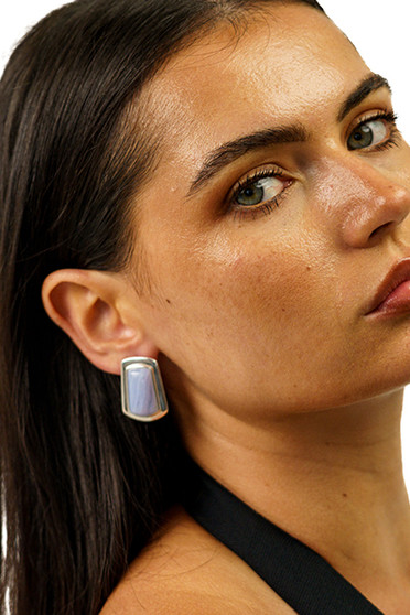 Sonne Aria Blue Lace Agate Earrings