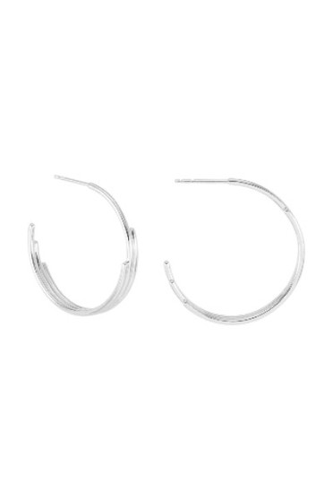 Rachel Jackson Large Evolve Hoop Earrings Silver PME01S 