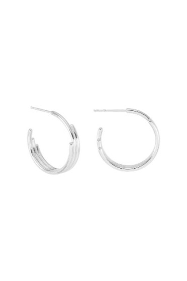 Rachel Jackson Medium Evolve Hoop Earrings Silver PME02S