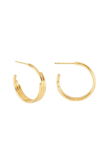 Rachel Jackson Medium Evolve Hoop Earrings Gold PME02GP
