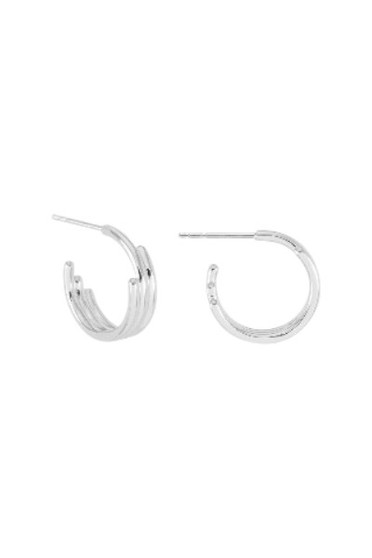 Rachel Jackson Small Evolve Hoop Earrings Silver PME03S