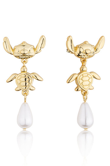 Disney Stitch Pearl Drop Earrings