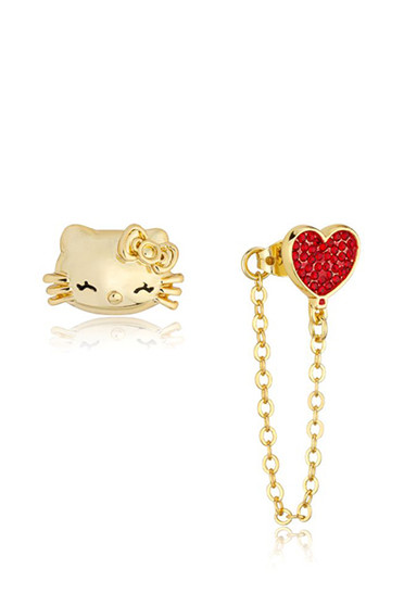 Sanrio Hello Kitty Mix-Match Crystal Stud Earrings