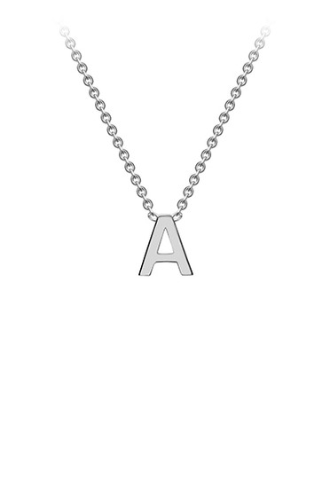 Sonne Fine 9K Solid White Gold Letters Necklaces  Sonne Fine 9K Solid White Gold Letters Necklaces