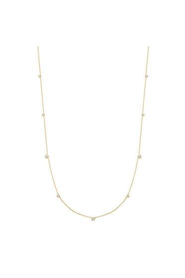 Ania Haie Gold Bezel Cubic Zirconia Station Necklace N065-06G