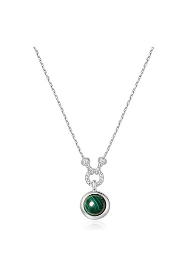 Ania Haie Silver Malachite Reversible Vacation Necklace N063-06H Ania Haie Silver Malachite Reversible Vacation Necklace N063-06H