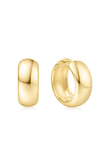 Ania Haie Gold Chubby Medium Huggie Hoop Earrings E064-06G Ania Haie Gold Chubby Medium Huggie Hoop Earrings E064-06G