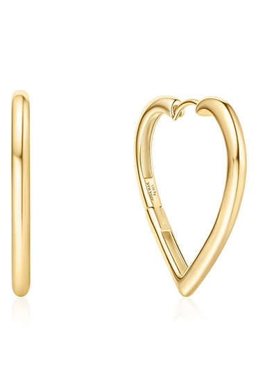 Ania Haie Gold Large Heart Hoop Earrings E064-07G Ania Haie Gold Large Heart Hoop Earrings E064-07G