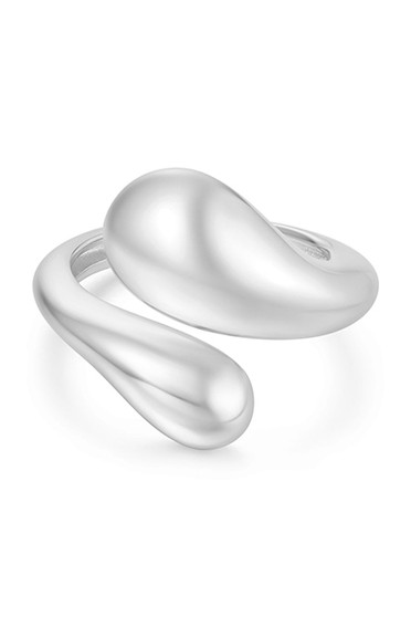 Ania Haie Silver Sculptural Crossover Ring R062-03H Ania Haie Silver Sculptural Crossover Ring R062-03H