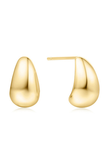Ania Haie Gold Small Dome Hoop Earrings E062-05G Ania Haie Gold Small Dome Hoop Earrings E062-05G