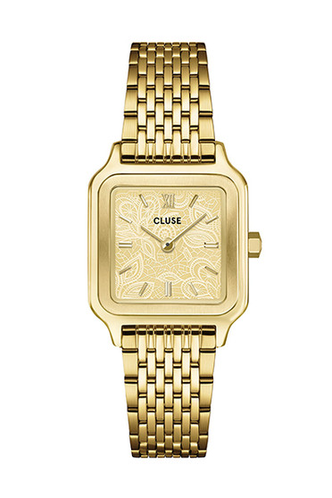 CLUSE Gracieuse Petite Watch Steel, Lace Textured, Gold Colour Watch CW11825