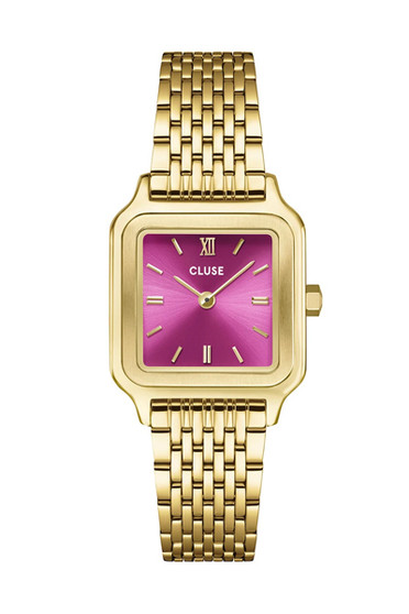 CLUSE Gracieuse Petite Watch Steel, Fuchsia Pink, Gold Colour Watch CW11829