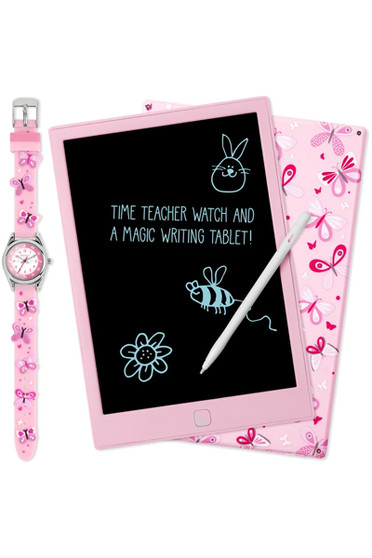 Tikkers 3D Butterfly watch and Writing Pad Set