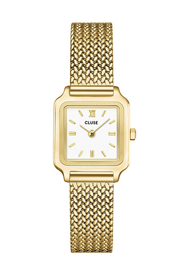 CLUSE Gracieuse Mini White Gold Mesh Watch CW15509