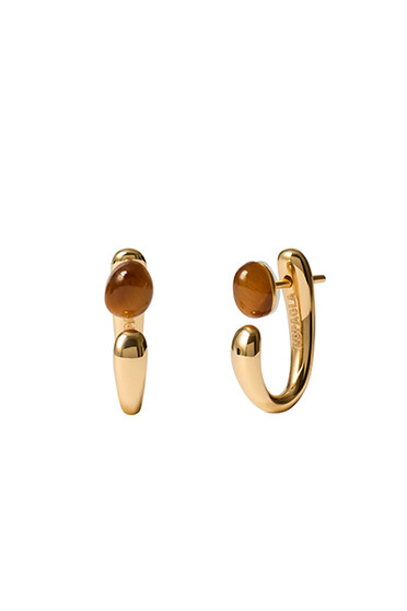 PDPAOLA Tiger Eye Nova Earrings ARB1-G95-U