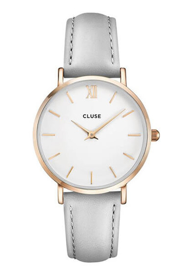 Cluse Minuit Rose Gold White/Grey Womens Watch CW0101203010