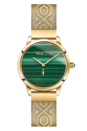 Thomas Sabo Women's Watch Garden Spirit Malachite Gold TWA0365