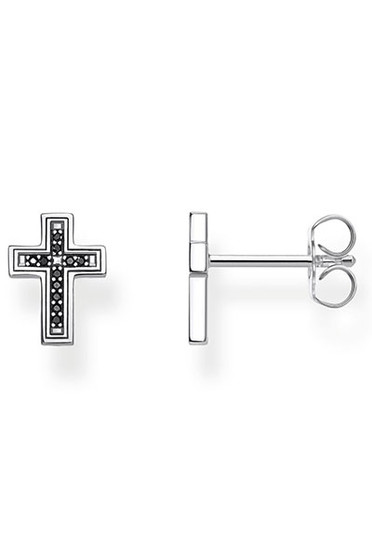 Thomas Sabo Ear Studs Cross Black TH2112