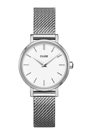 Cluse Boho Chic Petite Mesh Silver/White Watch CW0101211007