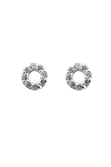 Ichu Tiny Open Circle Cz Earrings JP1507