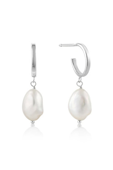 Ania Haie Pearl Mini Hoop Earrings E019-02H