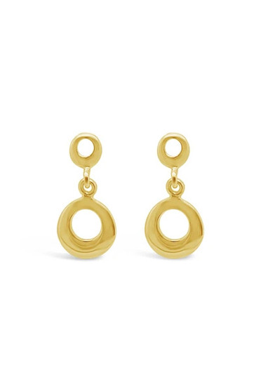 Ichu Tiny Circle Drop Earrings Gold JP0707G