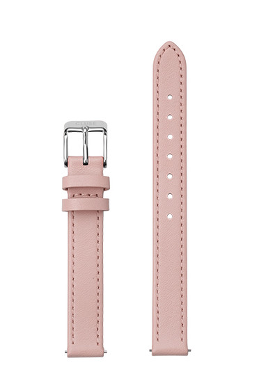 Cluse 12mm Watch Strap Pink/Silver Leather CS12006