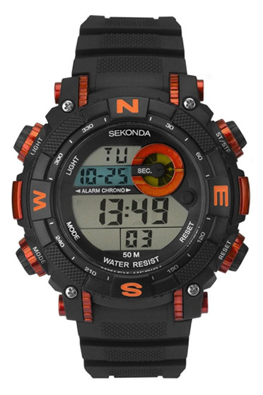 Sekonda Black Orange Case Digital 51mm SK1527