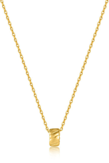 Ania Haie Gold Smooth Twist Pendant Necklace N038-03G