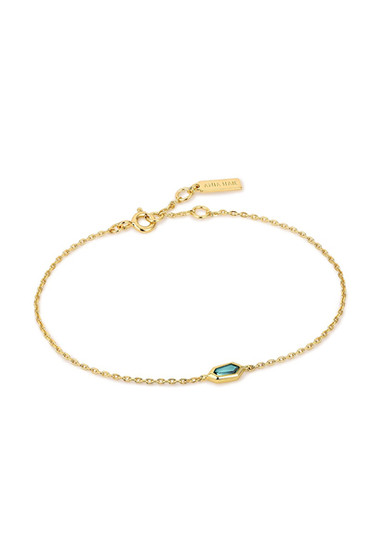 Ania Haie Gold Sparkle Emblem Chain Bracelet B041-02G-G