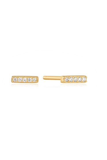Ania Haie Gold Glam Bar Stud Earrings E037-01G