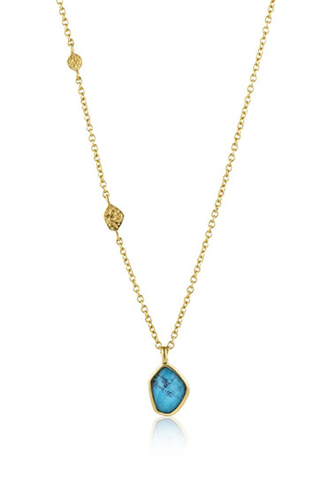 Ania Haie Turquoise Pendant Necklace Gold N014-02G